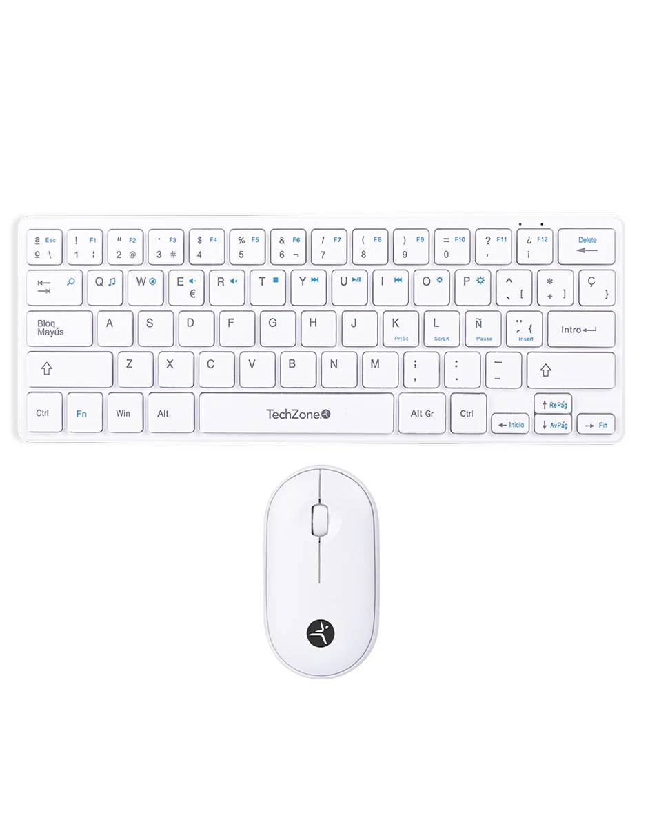 Kits para Teclado Y Mouse TECHZONE Young Pop White