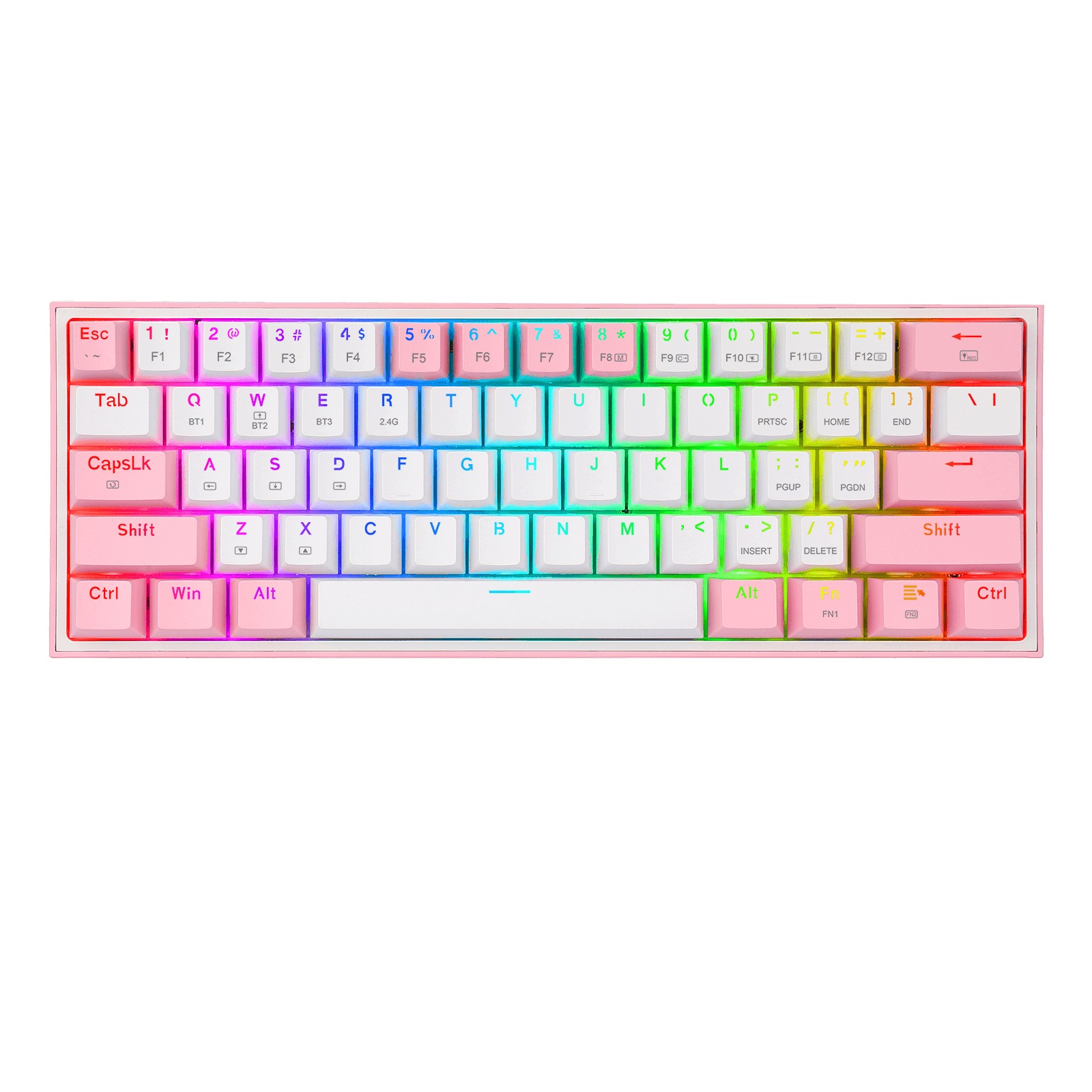 Teclado Mecánico Redragon Fizz Pro White/Pink